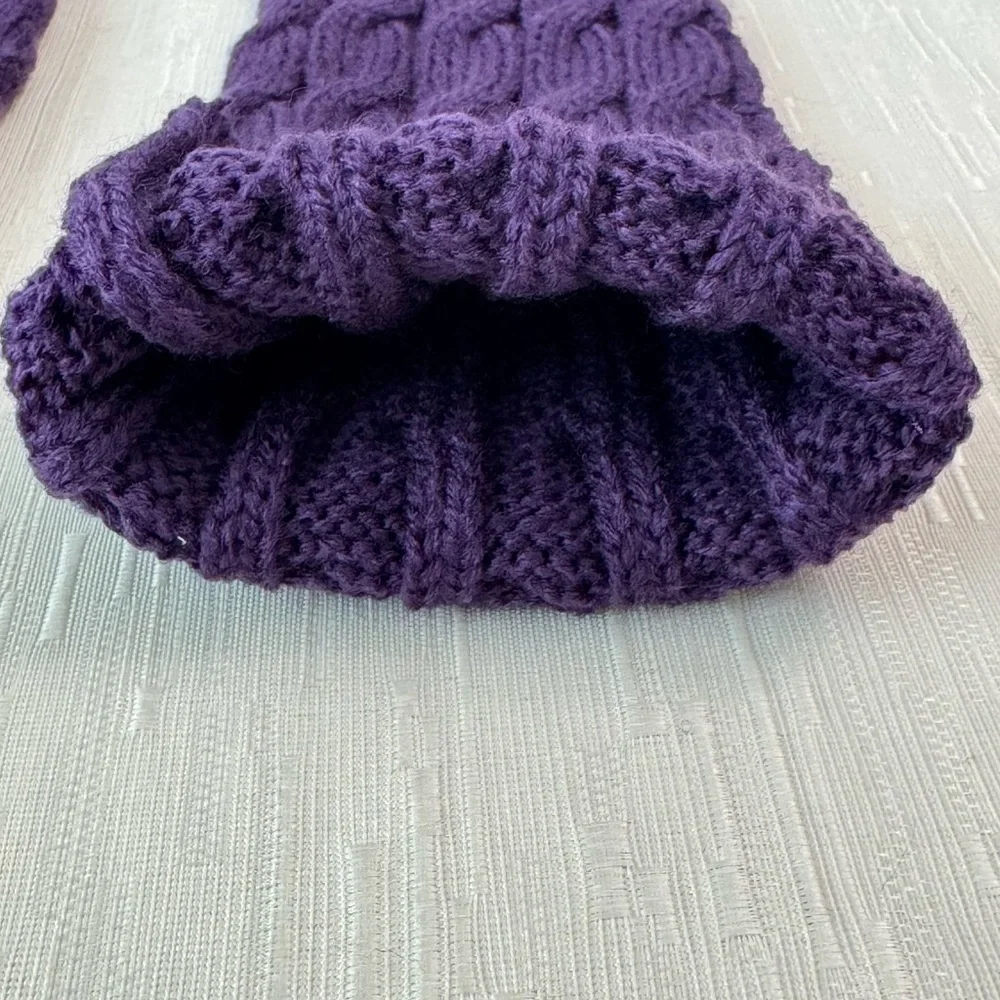 Purple Cable Knit Leg Warmers | Little & Young Girls | NWOT | Winter
